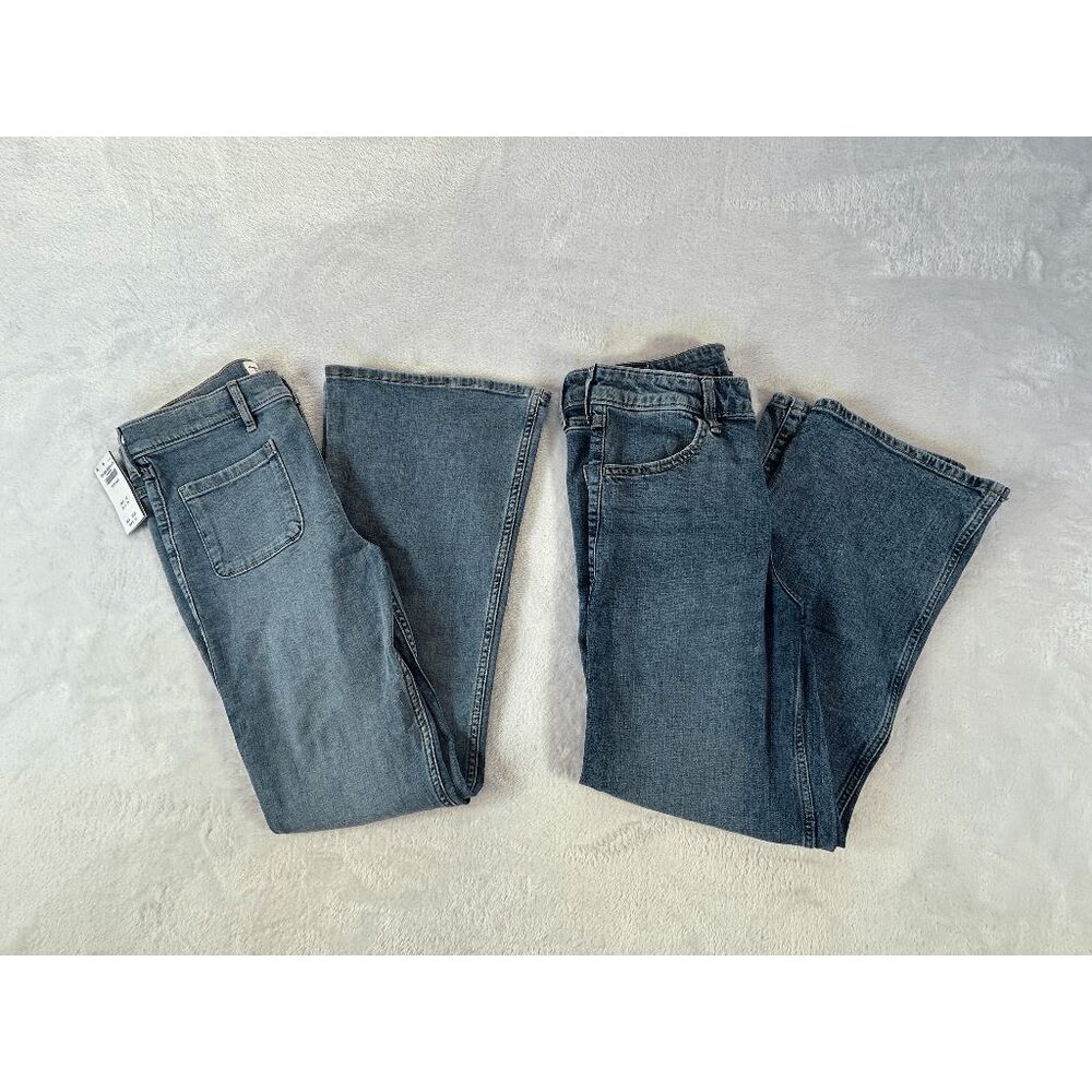 Kids Abercrombie Jeans Lot of Two, Size 15/16 Short Flare & Wide Leg Adjustable
